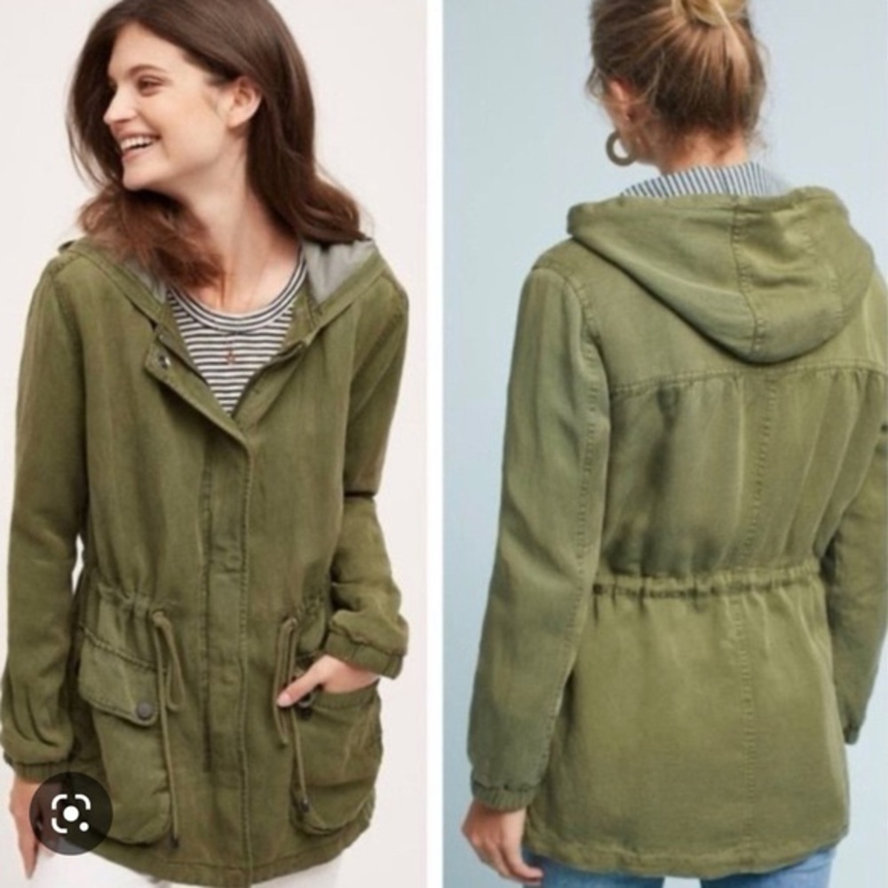 Anthropologie | Sanctuary Army Green Women's lightweight Hooded Jacket